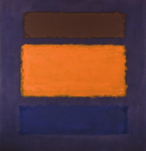Brown, Orange, Blue on Maroon, c.1963 - Марк Ротко