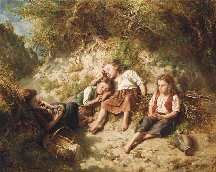 A rest in the woods - Theodore Gerard