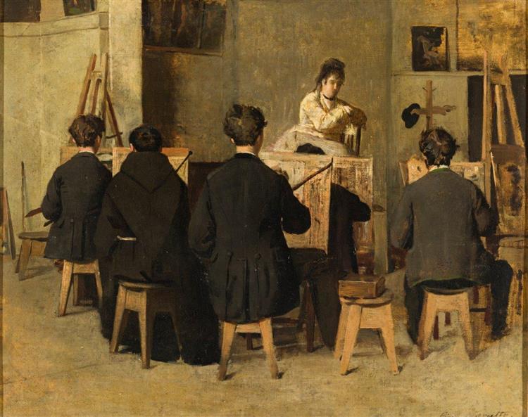 The school of painting, 1871 - Giacomo Favretto