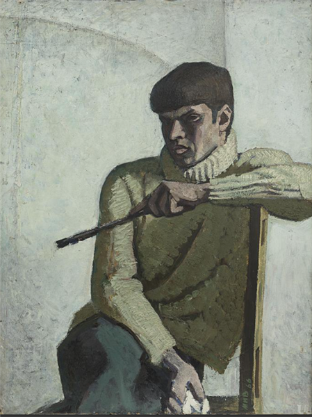 Self-portrait with a brush, 1966 - Mykhailo Vainshteim