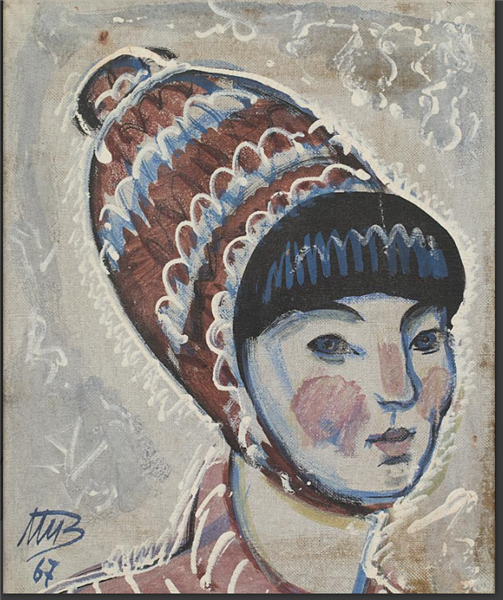 In winter. (Portrait of the Wife), 1967 - Mykhailo Vainshtein
