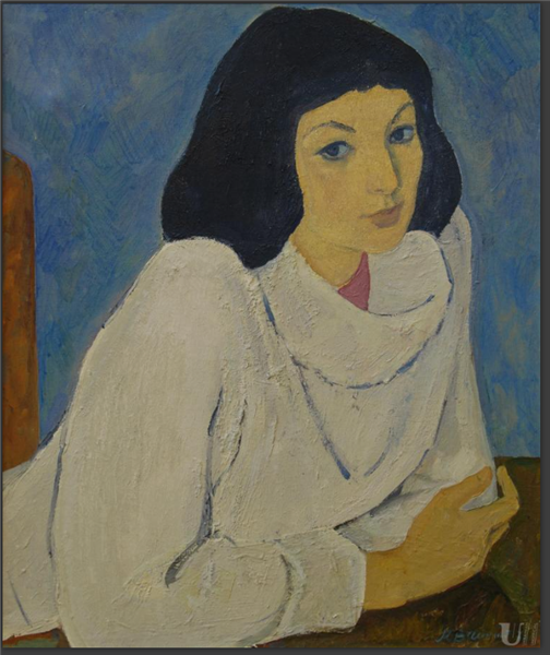 Portrait of a Wife. (Nina Shostak), 1971 - Михаил Исакович Вайнштейн