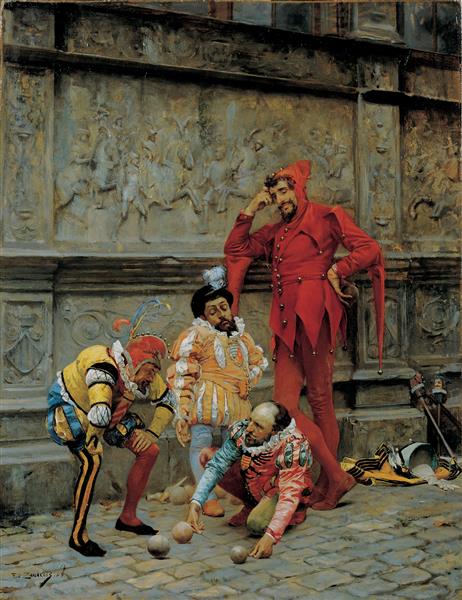 Jesters playing “Cochonnet”, 1868 - Eduardo Zamacois - WikiArt.org