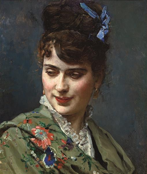 Portrait of Aline Masson, c.1870 - Раймундо Мадрасо
