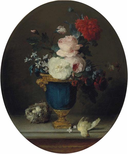 Bouquet of Flowers in a Gilt Bronze Mounted Vase, 1776 - Anne Vallayer-Coster