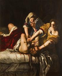 猶迪割下赫羅弗尼斯的頭顱 - 阿尔泰米西娅·真蒂莱斯基