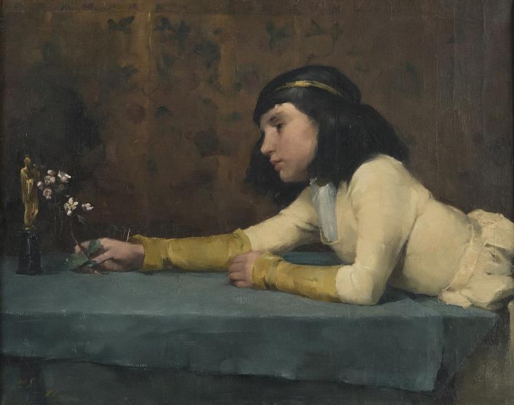 Girl with a Madonna, 1881 - Хелена Шерфбек