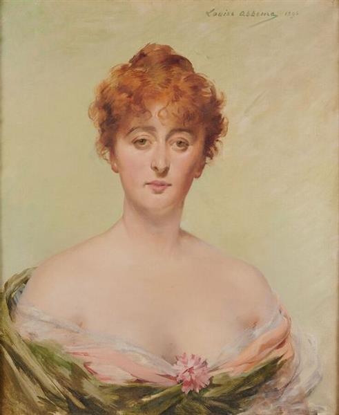 Rejeanne, Portrait of a Woman with Low Neckline - Louise Abbéma
