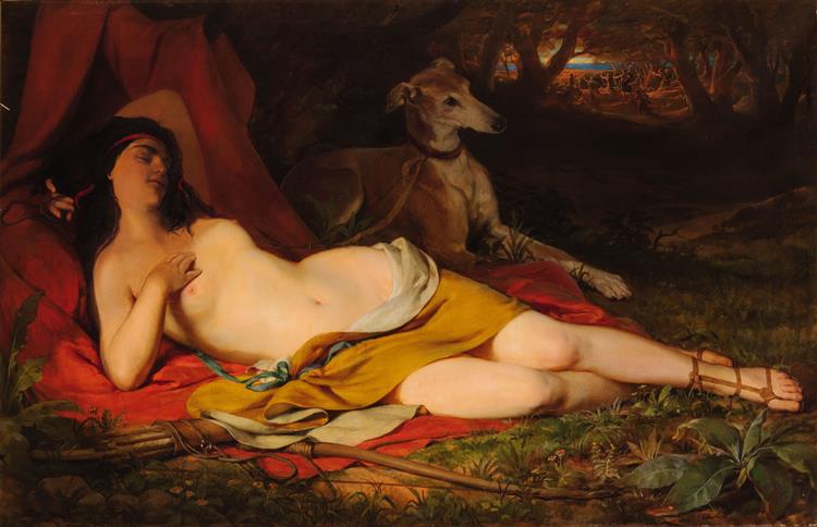 Diana's rest, c.1853 - Фридрих фон Амерлинг