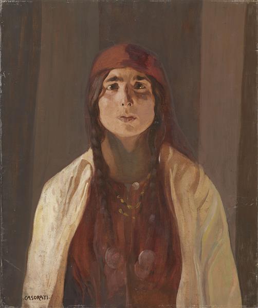 The gypsy woman, 1909 - Феличе Казорати
