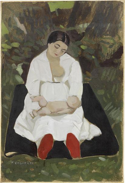 The mother (Red Shoes), 1923 - 1924 - Феличе Казорати