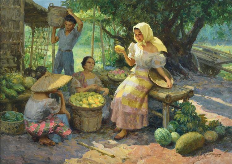 Fruit Seller, 1954 - Fernando Amorsolo