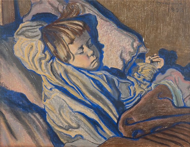 Sleeping Mietek, 1902 - 斯坦尼斯拉夫·维斯皮安斯基