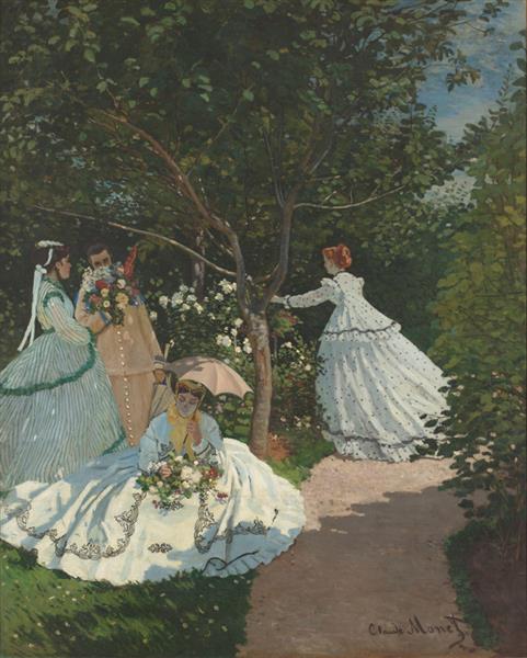 Women in the garden, 1866 - 莫內