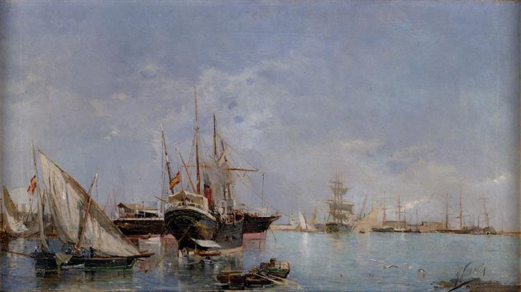 The Port of Valencia, 1882 - Joaquín Sorolla