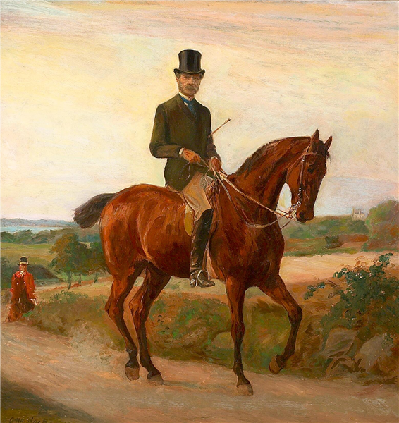 King Christian IX on Horseback. Study., 1894 - Otto Bache - WikiArt.org