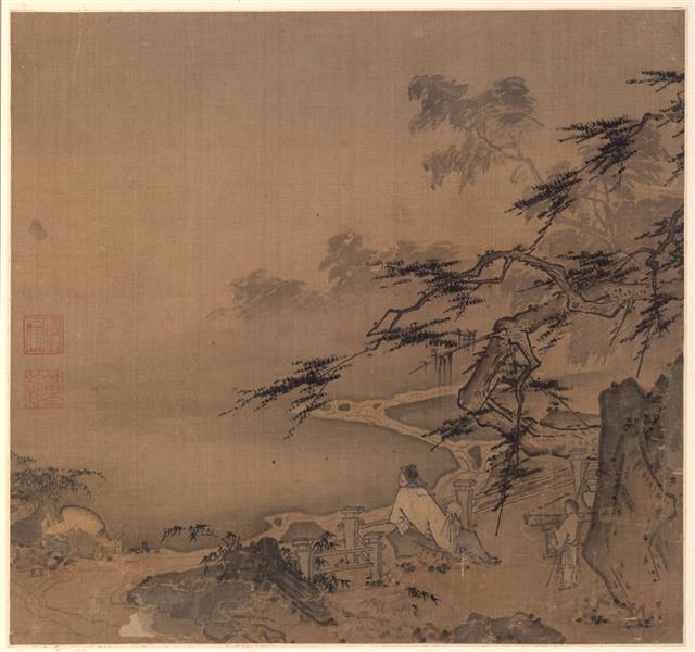 Watching Deer by a Shaded Stream - Ma Yuan