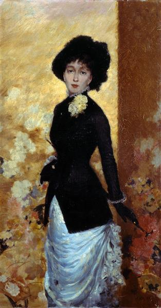 Figure of a woman (Léontine De Nittis), 1880 - Джузеппе Де Ніттіс