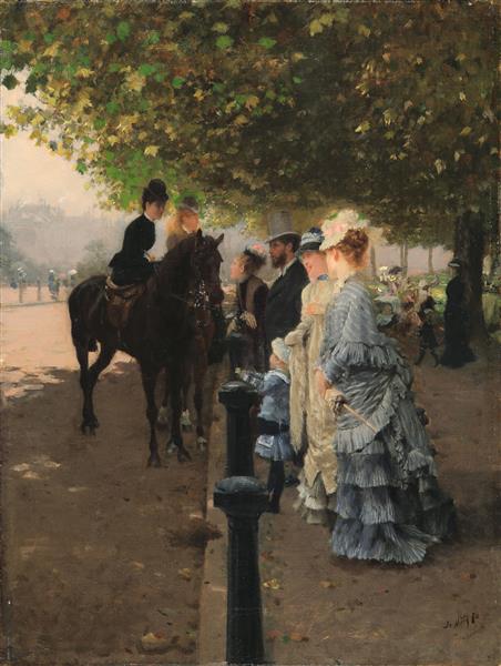 Elegant women in Hyde Park, London, 1876 - Giuseppe De Nittis