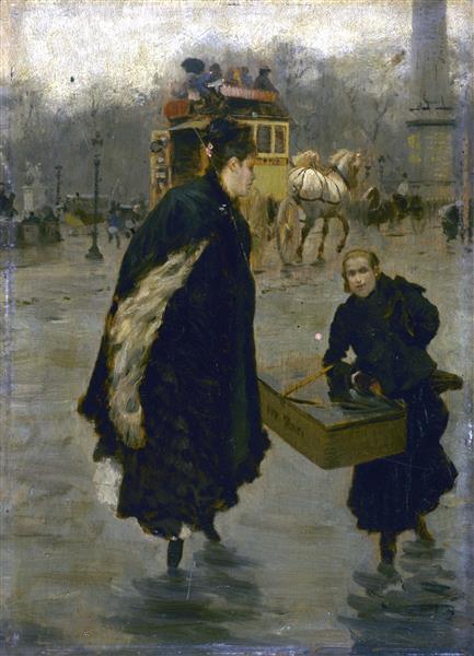 Parisians on Place de la Concorde, c.1875 - Giuseppe De Nittis