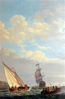 Sailing of the Dordrecht - Abraham van Strij
