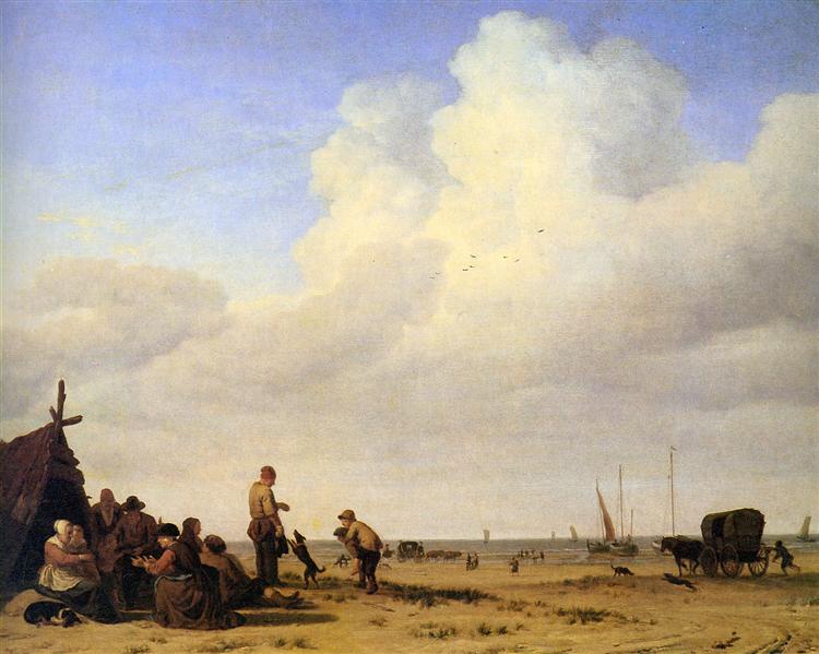 Beach scene, 1665 - Адриан ван де Вельде