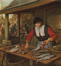 The Fishwife - Адріан ван Остаде