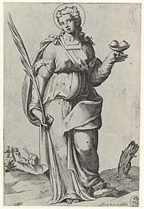 St. Agatha, from the episode "Holy Women" - Agostino Carracci