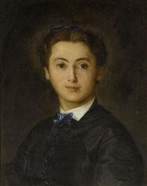 Portrait of Therese von Wyttenbach-von Fischer - Albert Anker