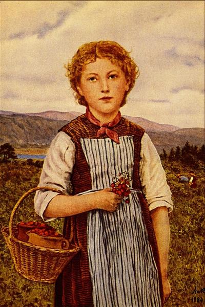 The Strawberry Girl - Albrecht Anker