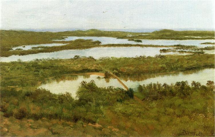 A River Estuary - Альберт Бирштадт