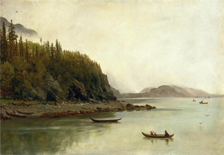 Indians Fishing - Albert Bierstadt