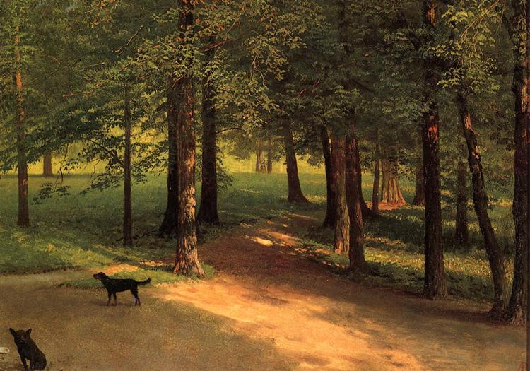 Irvington Woods - Albert Bierstadt