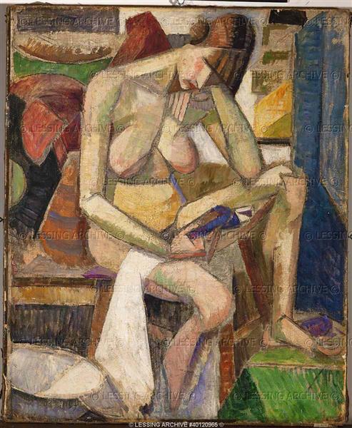 Sitting nude, 1909 - 阿尔伯特·格列兹