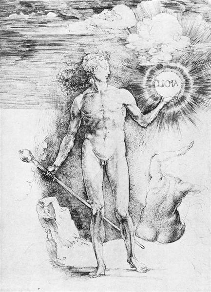 Apollo with the Solar Disc, c.1504 - Альбрехт Дюрер