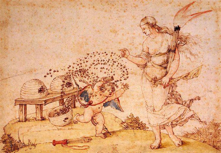 Cupid the Honey Thief, 1514 - Альбрехт Дюрер