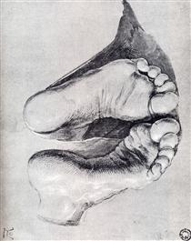 Feet Of A Kneeling Man - Alberto Durero