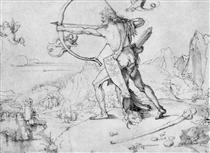 Hercules and the birds symphalischen - Albrecht Dürer