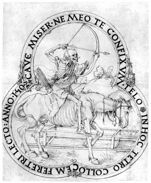 Horse final death, 1502 - Альбрехт Дюрер
