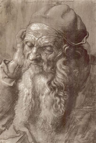 Man Aged 93 (brush & ink on paper), 1521 - 杜勒