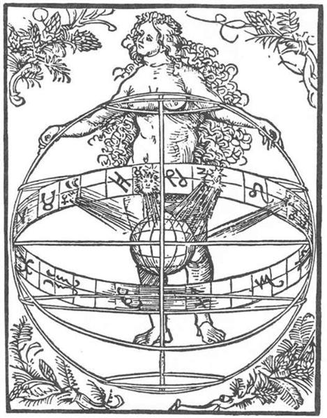 Обнаженная с зодиаком, c.1502 - Альбрехт Дюрер
