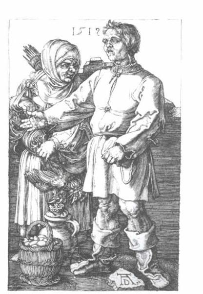 Peasans at the market, 1512 - Alberto Durero