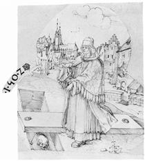 Sixtus Tucher in open grave - Albrecht Dürer