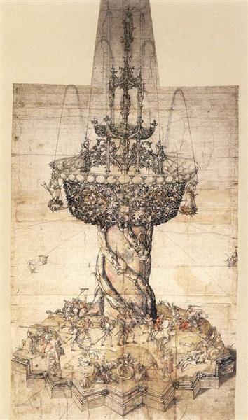 Sketch of a Table Fountain - Albrecht Dürer