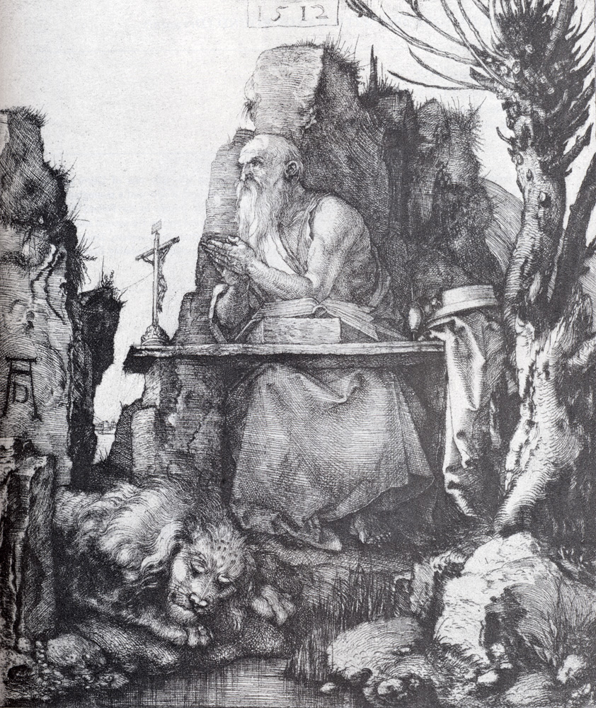 St. Jerome By The Pollard Willow, 1512 - Albrecht Durer - WikiArt.org