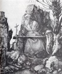 St. Jerome By The Pollard Willow - Альбрехт Дюрер