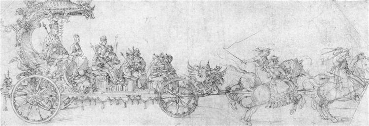 The small chariot, 1512 - Альбрехт Дюрер