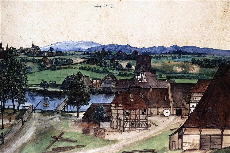 Проволочная мельница, 1494 - Альбрехт Дюрер