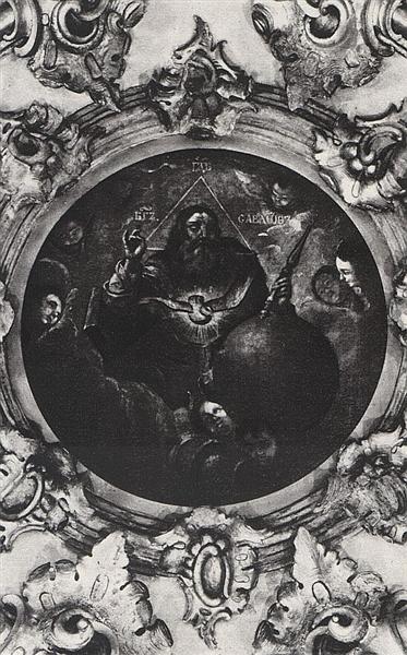 Господь Бог Сафаоф. Образ в куполе Андревской церкви, 1752 - 1754 - Алексей Антропов
