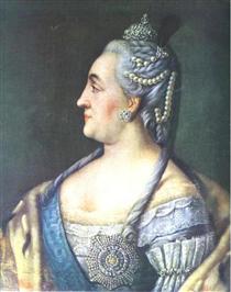 Portrait of Catherine II the Great - Олексій Антропов